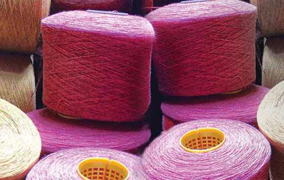 Polyester dyed & PV dyed yarn double